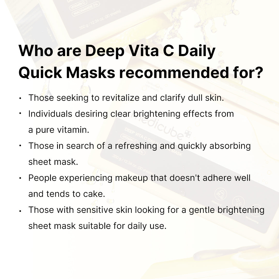 Deep Vita C Daily Quick Masks | Medicube