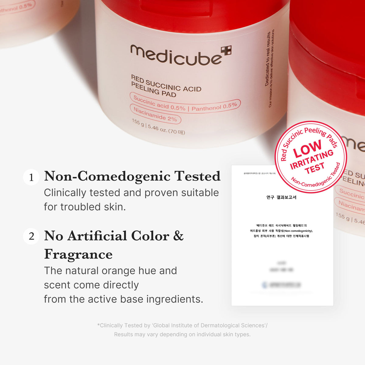 Red Succinic Acid Panthenol Pads | Medicube
