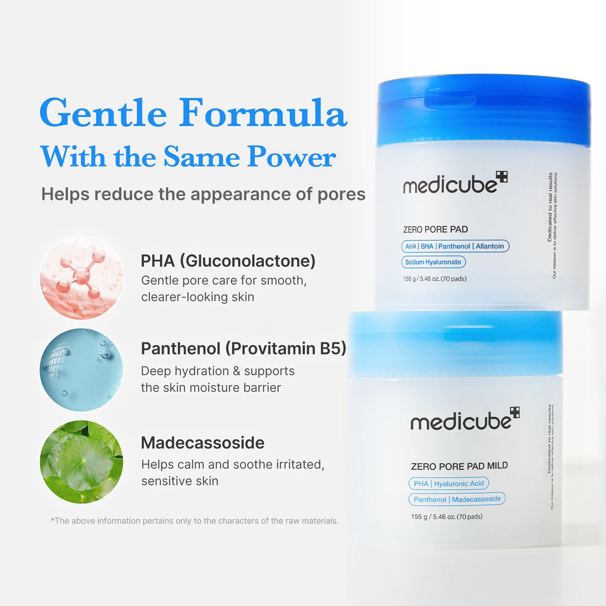 Zero Pore Madecassoside Pads (Mild) | Medicube