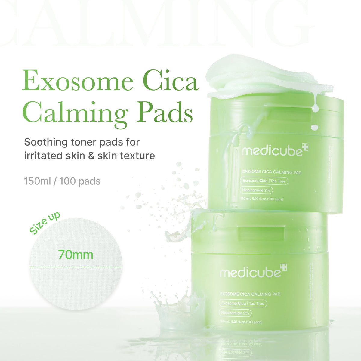 Exosome Cica Calming Toner Pads | Medicube