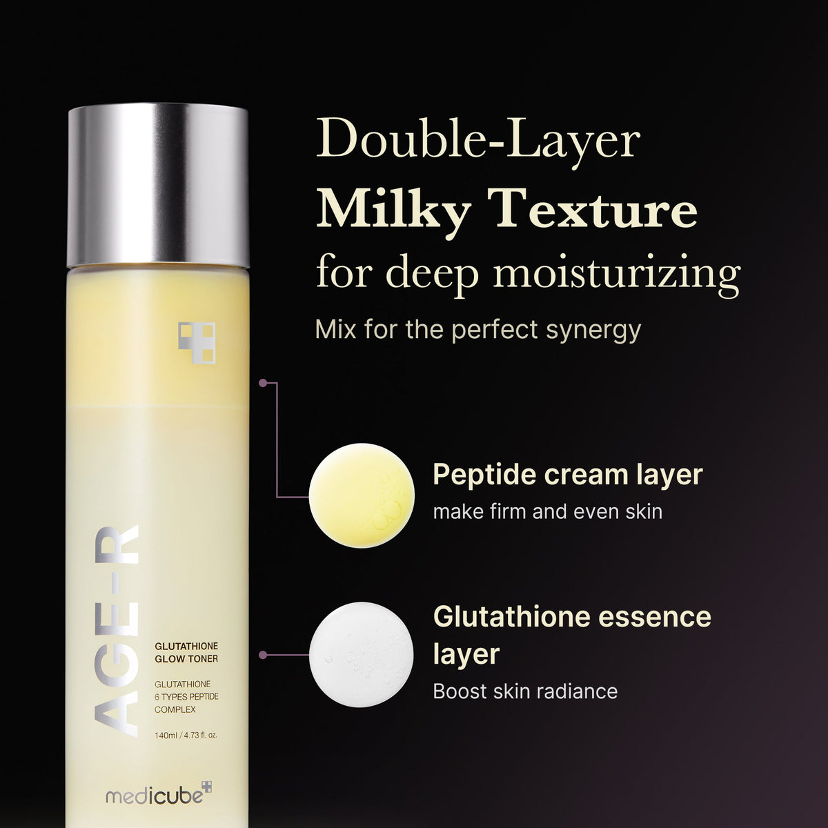 AGE-R Glutathione Glow Milk Toner | Medicube