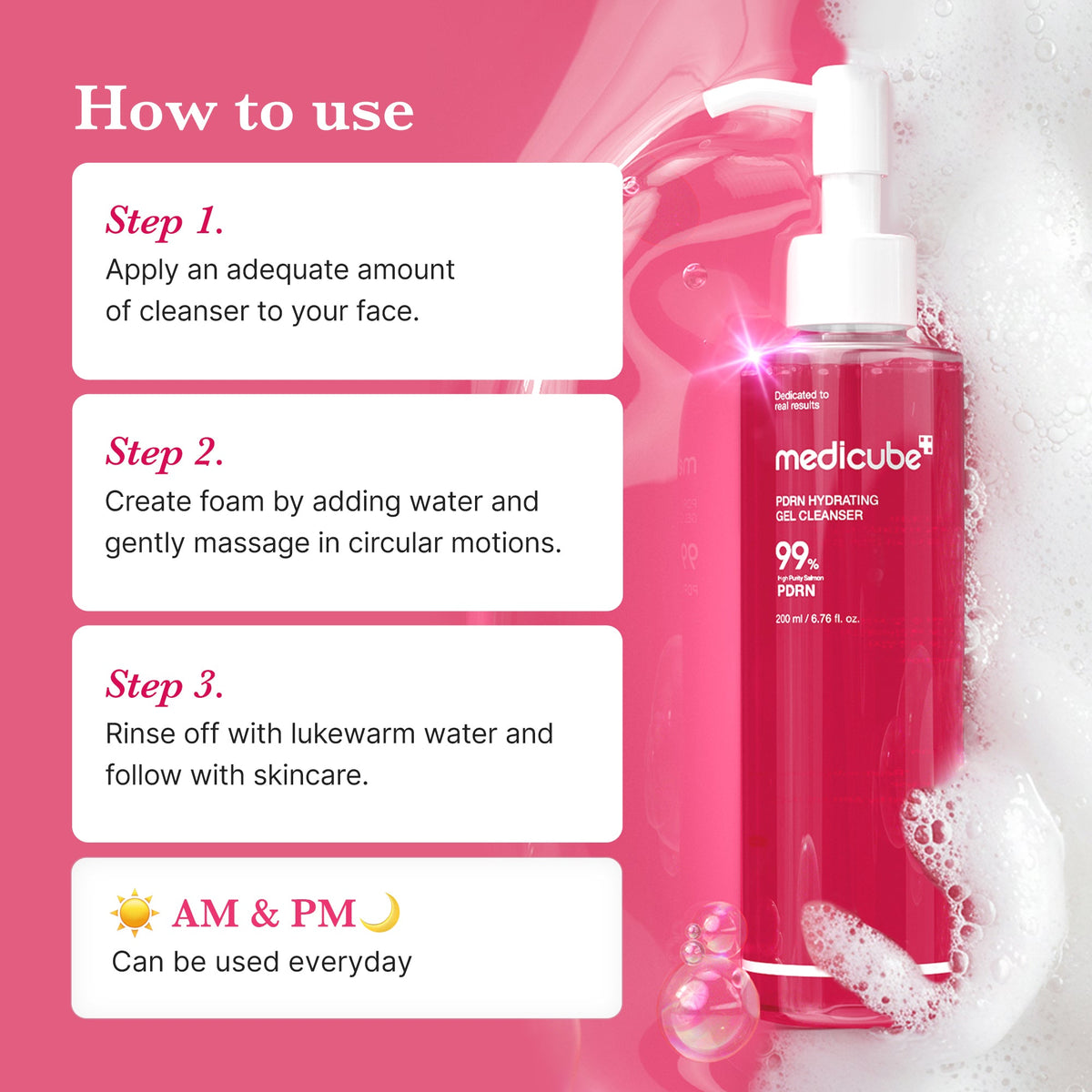 PDRN Pink Gel Cleanser | Medicube