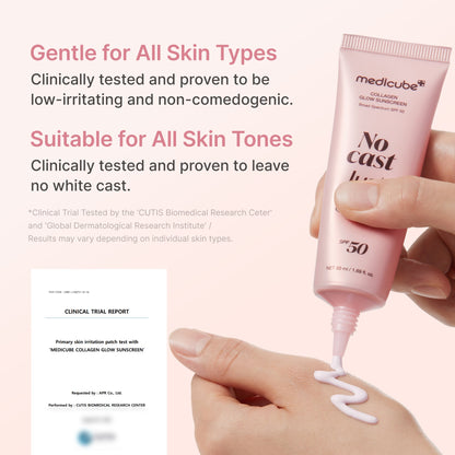 No Cast Just Glow Collagen Sunscreen | Medicube