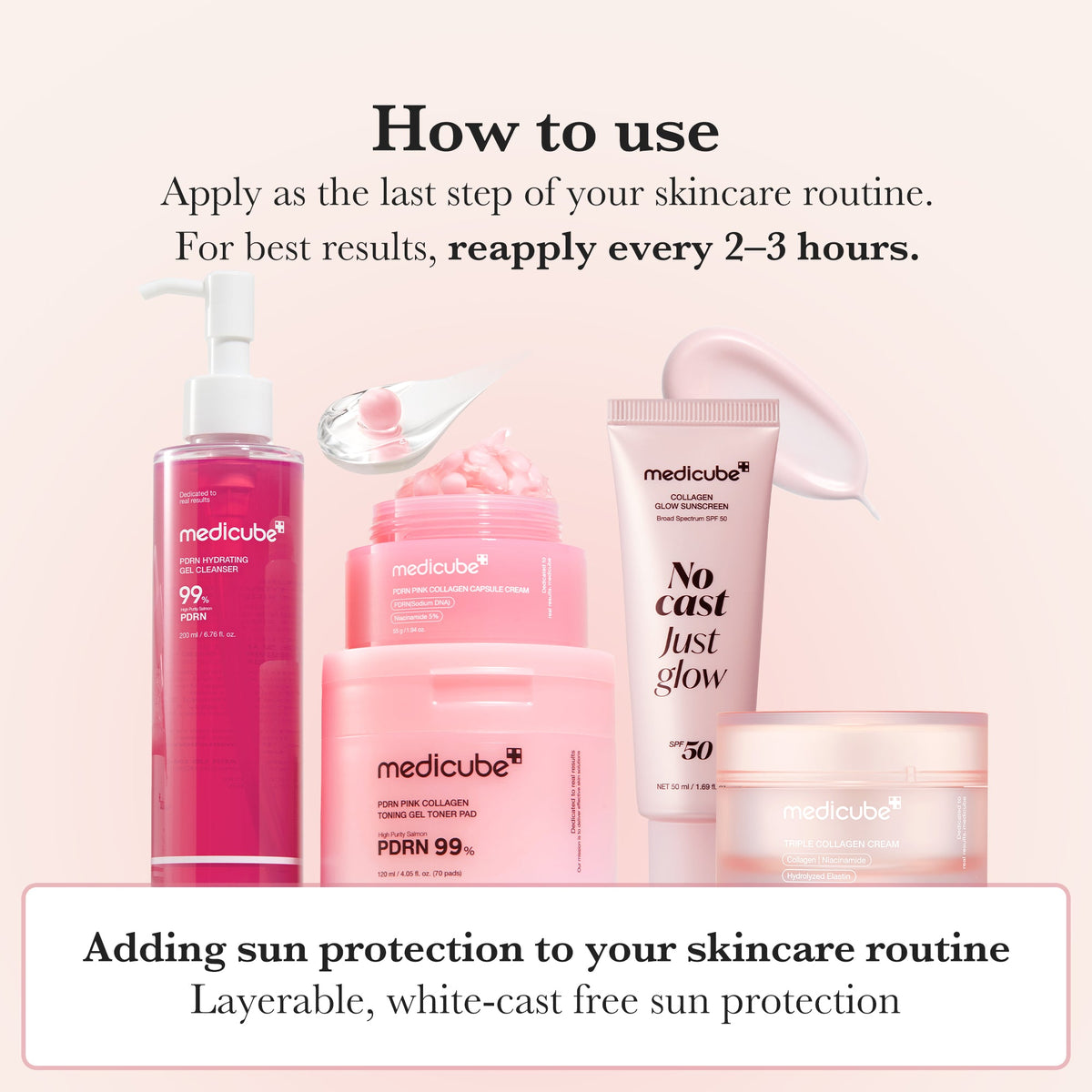 No Cast Just Glow Collagen Sunscreen | Medicube