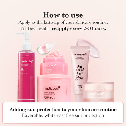 No Cast Just Glow Collagen Sunscreen | Medicube