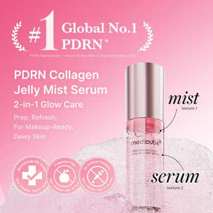 PDRN Pink Collagen Glow Jelly Mist Serum | Medicube