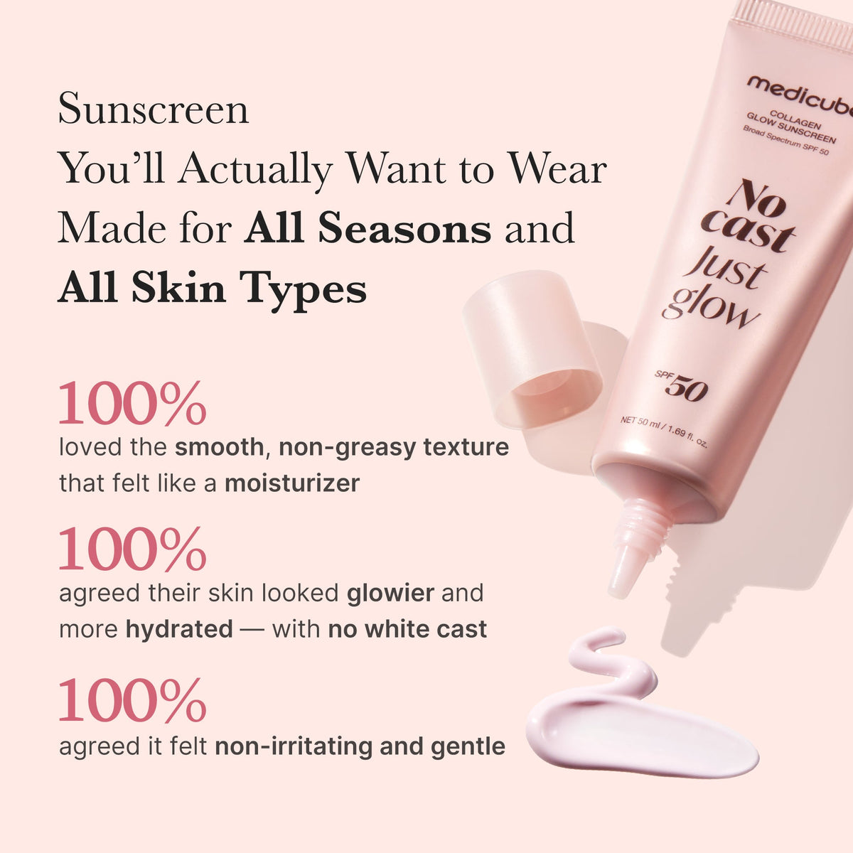 [Subscr.] No Cast Just Glow Collagen Sunscreen | Medicube
