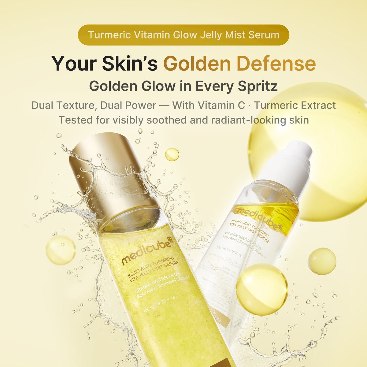 Kojic Acid Turmeric Vitamin Gold Jelly Mist Serum | Medicube