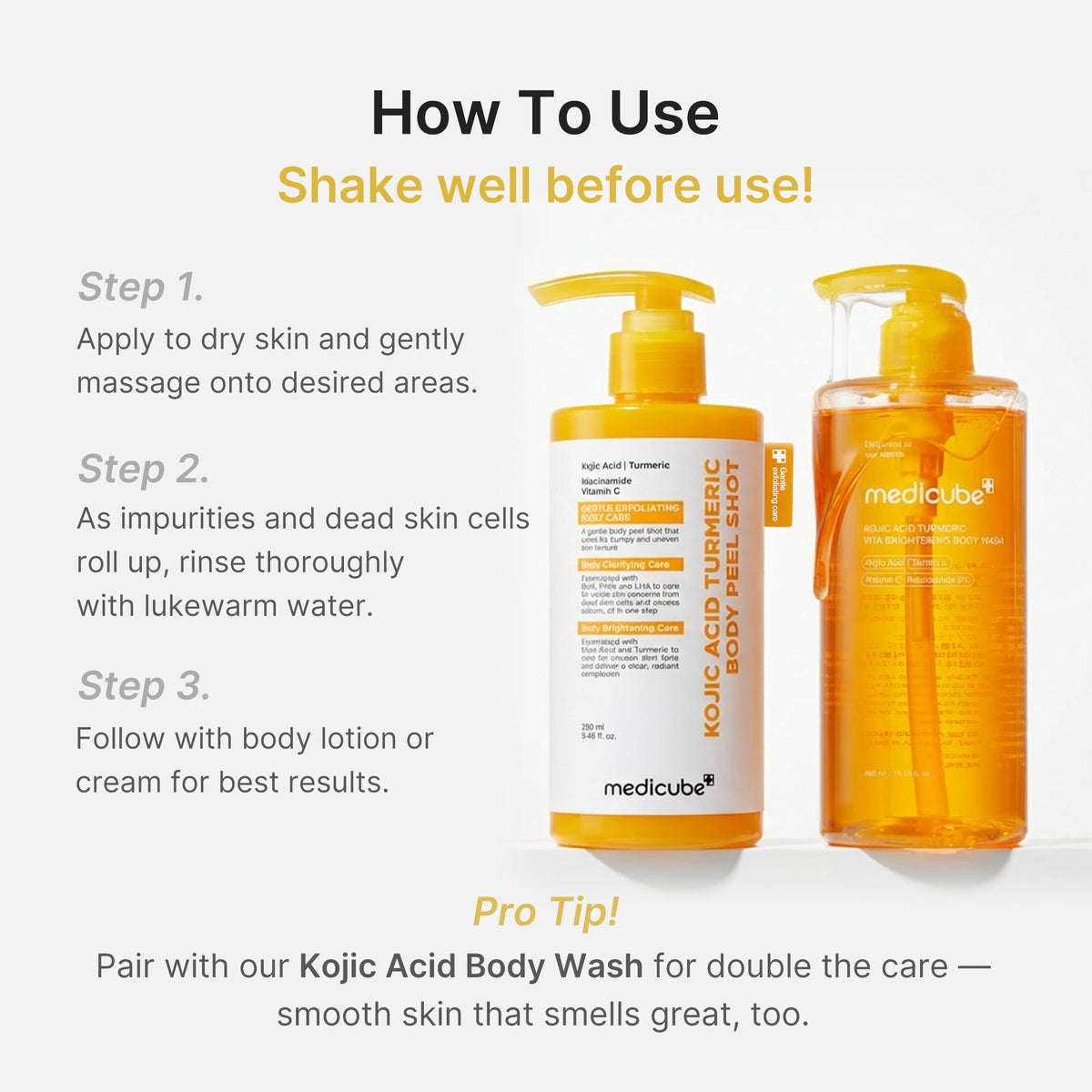 Kojic Acid Turmeric Body Peel Shot | Medicube