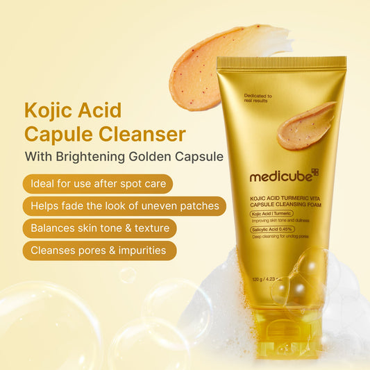 Kojic Acid Turmeric Vita Capsule Foam Cleanser | Medicube