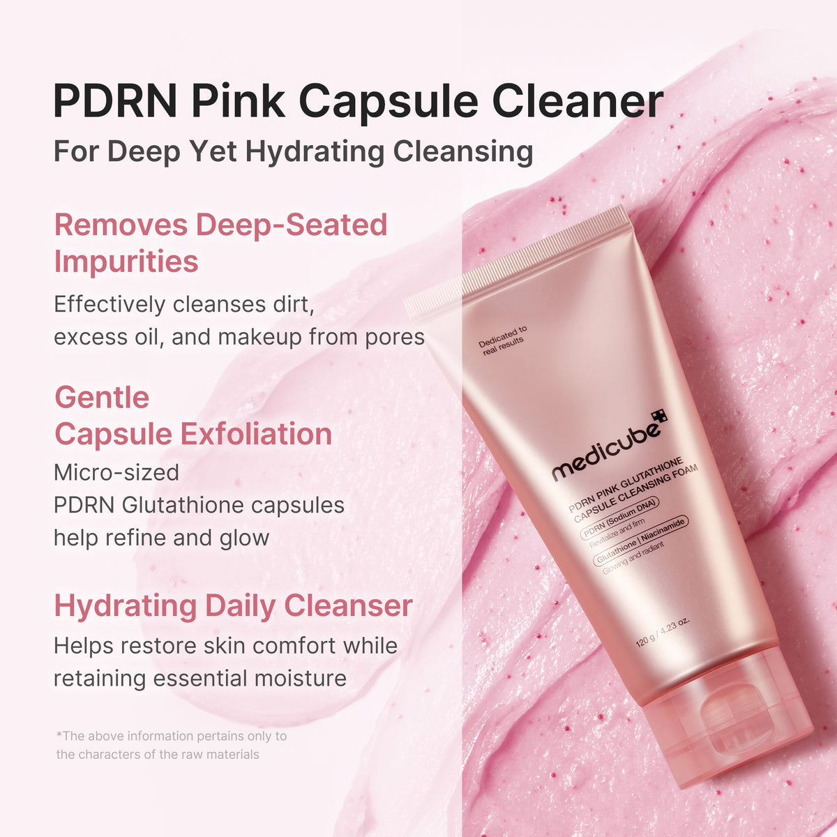 PDRN Pink Glutathione Capsule Foam Cleanser | Medicube