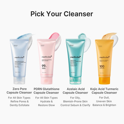 PDRN Pink Glutathione Capsule Foam Cleanser | Medicube