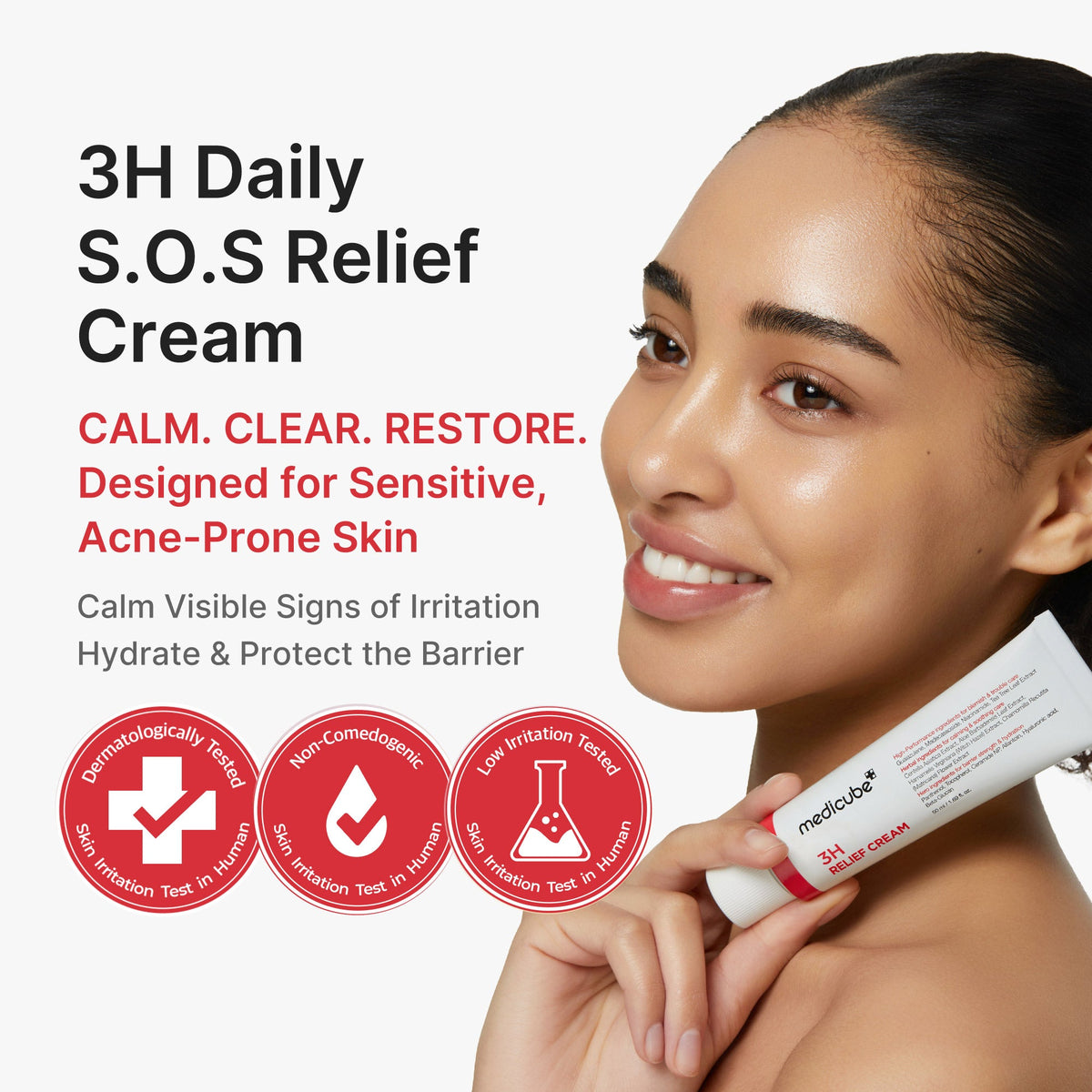 medicube 3H Daily Relief Cream | Daily Soothing Moisturizer for All | Medicube